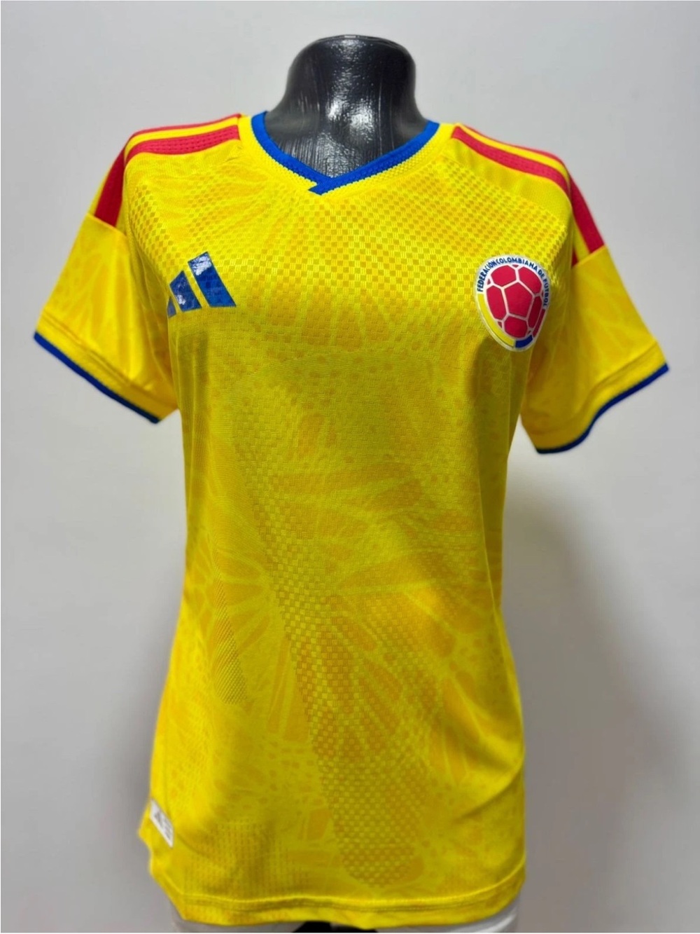 adidas Yellow Colombia Soccer Jersey World Cup 2026 with Red & Blue Accents